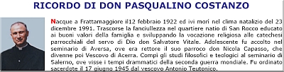 Ricordo natalizio di don Pasqualino Costanzo - Sacerdote e storico di San Rocco